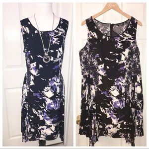 Simply Vera Wang Pleated Floral Fit & Flare Dress